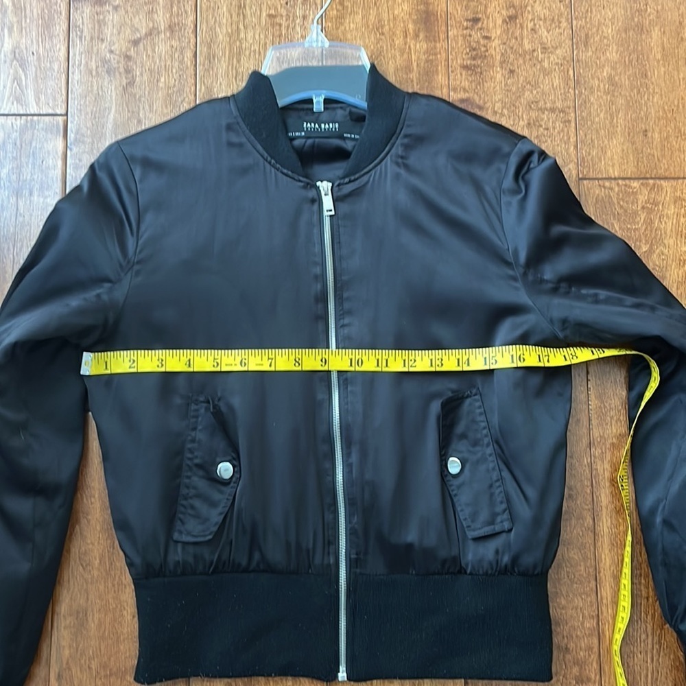 Zara Basic Collection Crop Bomber jacket Size S - image 7